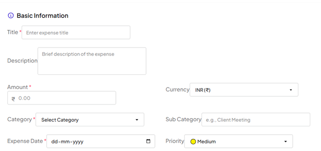Expenses basicinfo