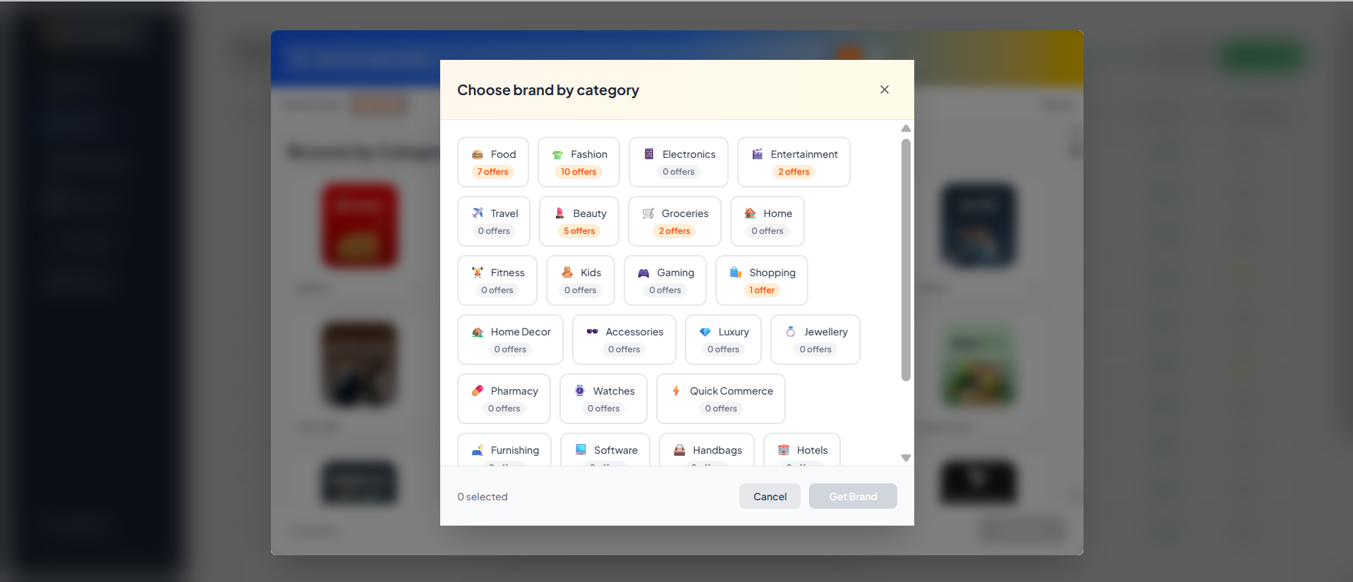 Marketplace Brands Grid