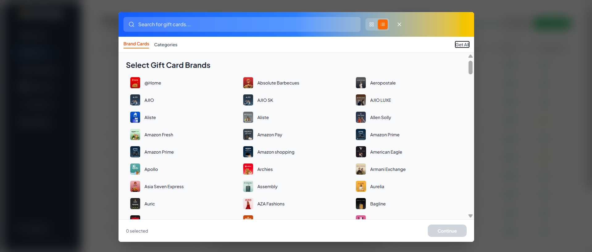 Marketplace Brands List